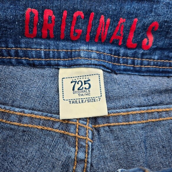 Y2K Capri Jeans Size 7 Low Rise Stretch Cropped Mcbling 2000s 725 Originals - Picture 4 of 4